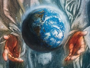 God suspending the world